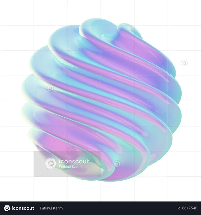 Forme abstraite en spirale  3D Icon