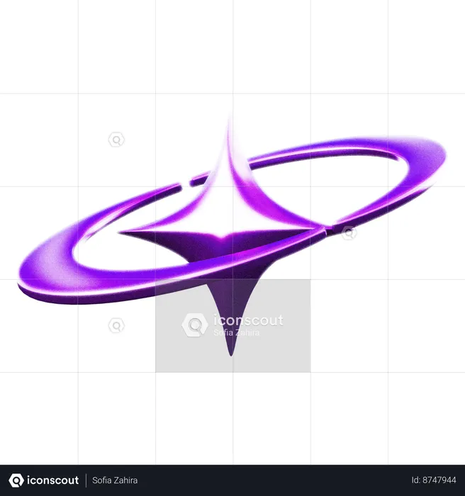 Forme abstraite d'étoile  3D Icon