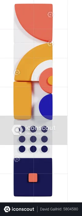 Forme d'élément géométrique en mosaïque  3D Icon