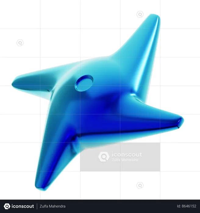 Forme d'étoile abstraite  3D Icon