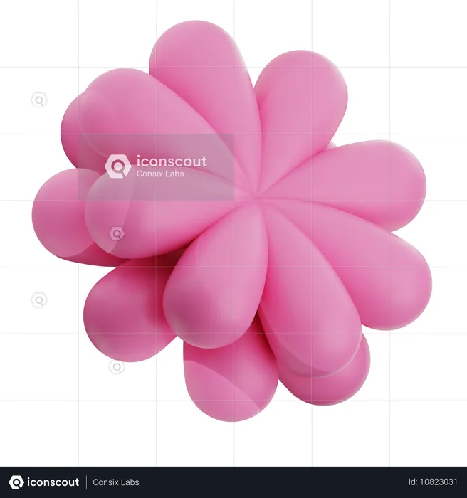 Forme de ballon abstrait  3D Icon