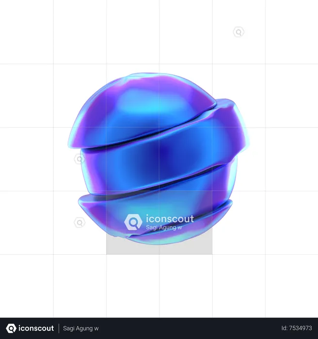 Forme abstraite en forme de boule  3D Icon