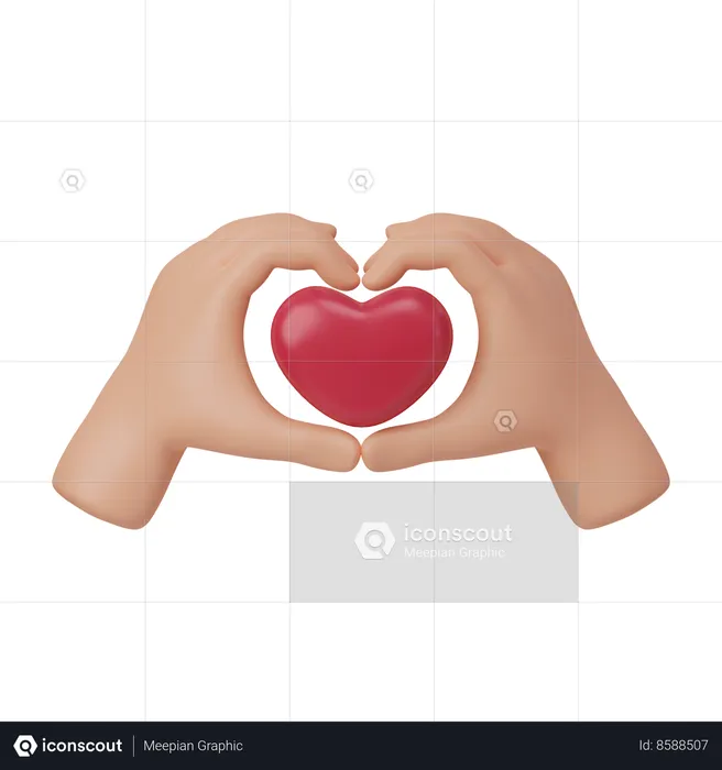Forme de coeur  3D Icon