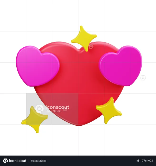 Forme de coeur  3D Icon