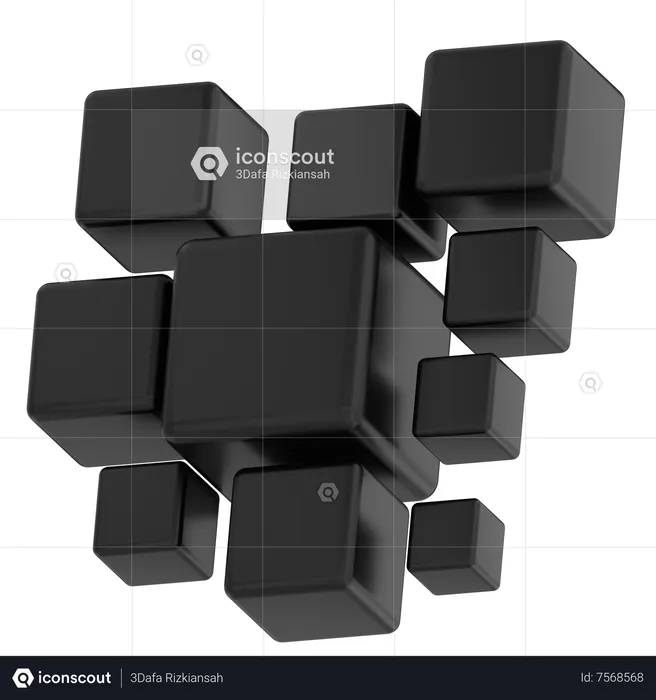 Forme de cube  3D Icon