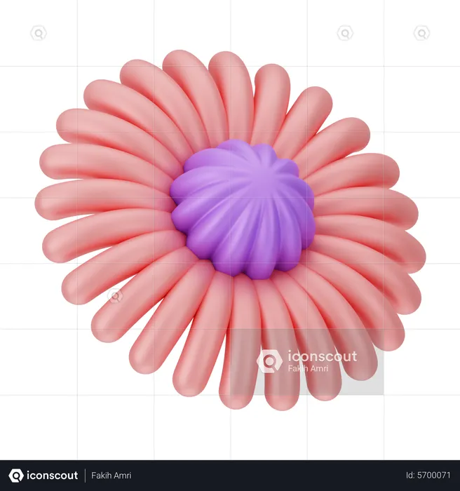 Forme de fleur abstraite  3D Icon