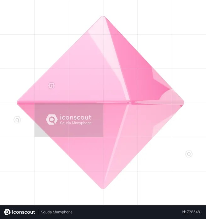 Forme de diamant  3D Icon