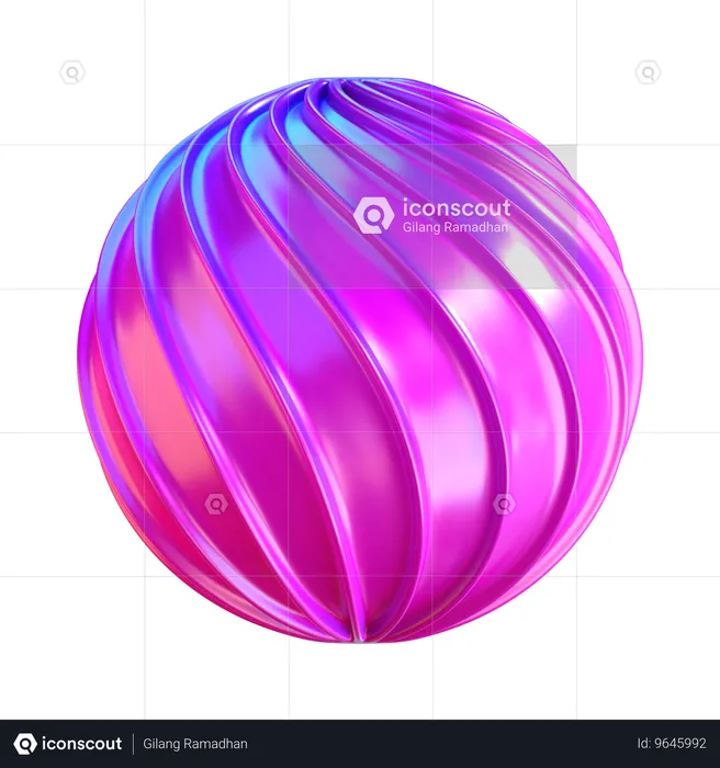 Forme de sphère abstraite  3D Icon