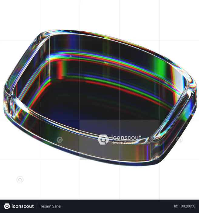 Forme de verre abstraite  3D Icon