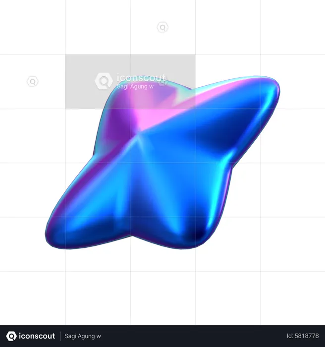 Forme d'étoile  3D Icon