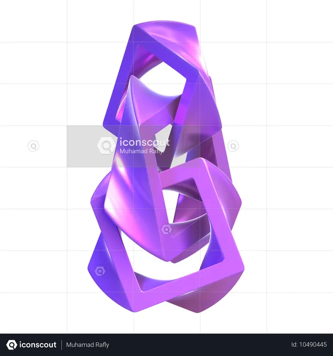 Forme holographique abstraite  3D Icon