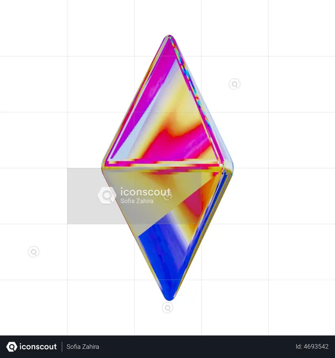 Forme de diamant  3D Illustration