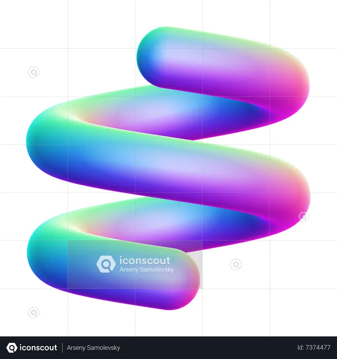 Forme en spirale  3D Icon