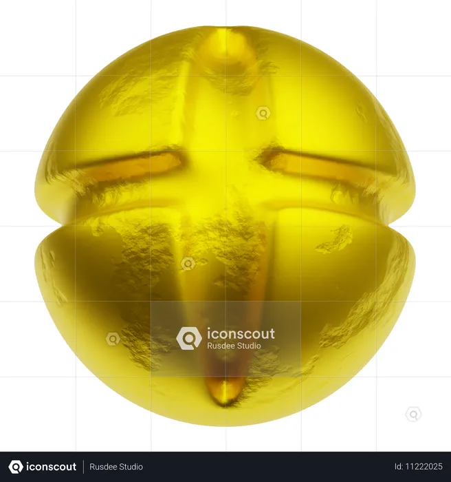 Formes abstraites dorées  3D Icon