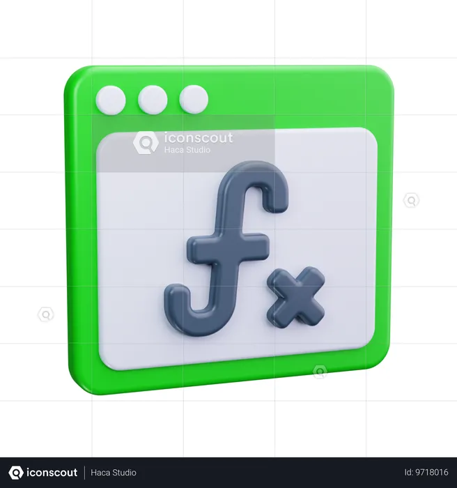 Fórmula matemática  3D Icon