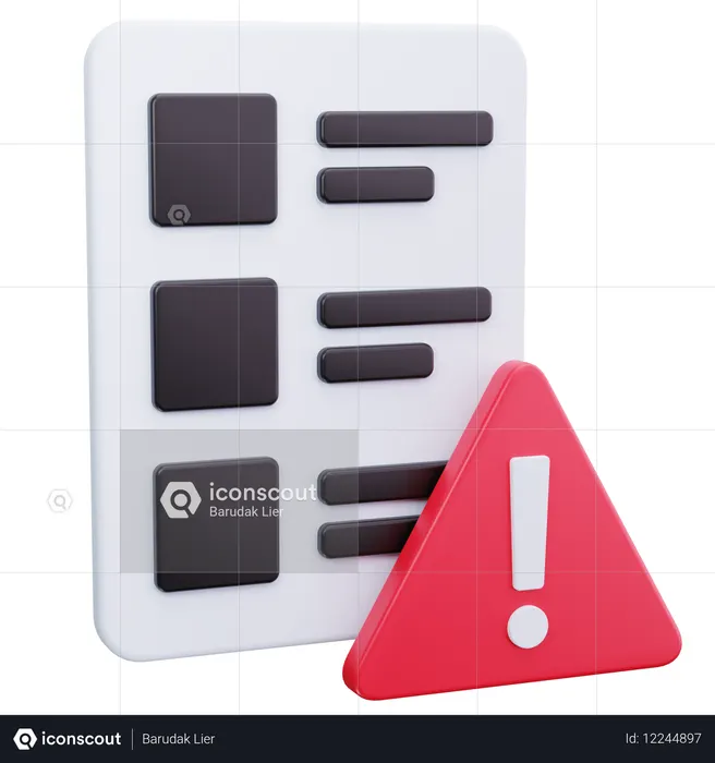 Formularwarnung  3D Icon