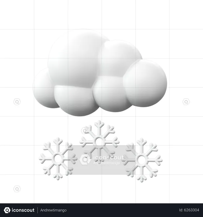 Beaucoup de neige  3D Icon