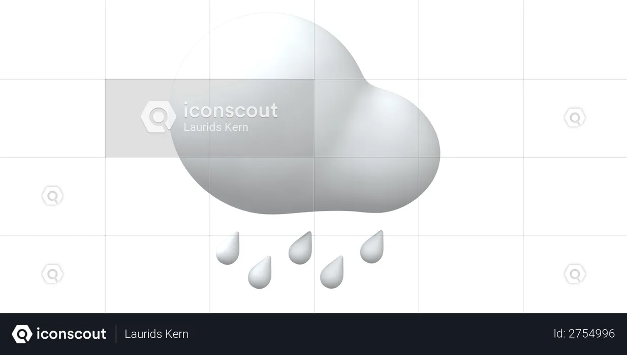 Forte pluie  3D Illustration