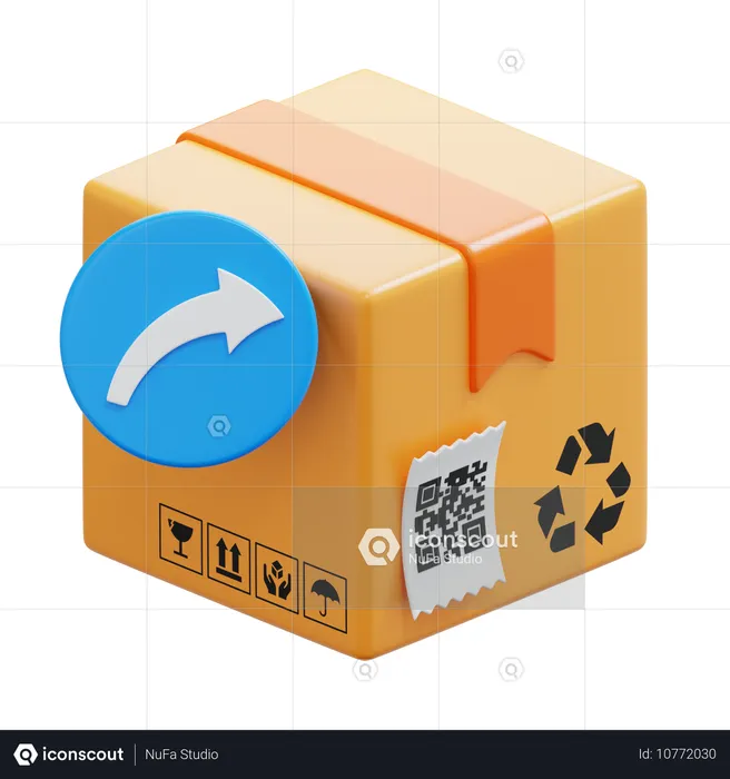 Forward Box  3D Icon