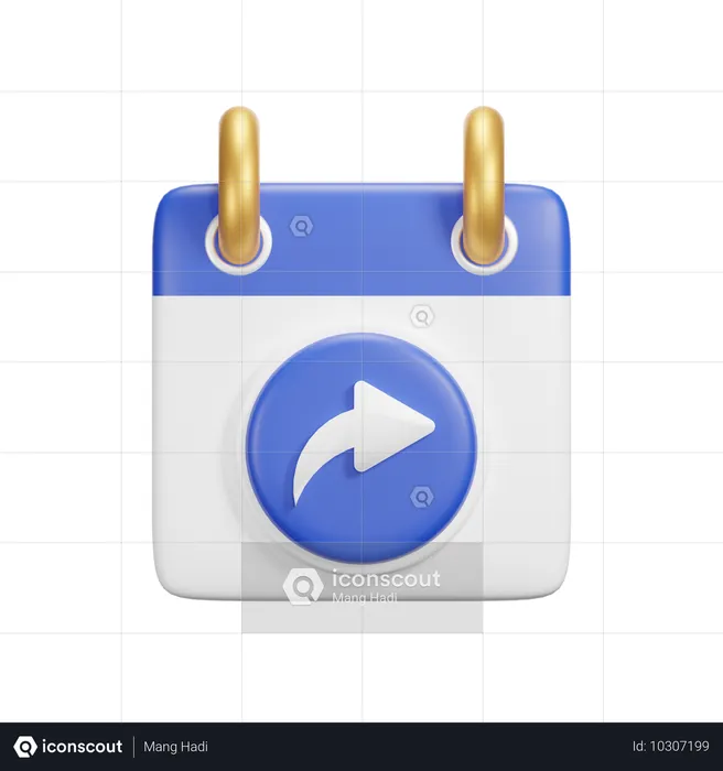 Forward Calendar  3D Icon