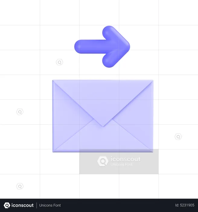 Forward Mail  3D Icon