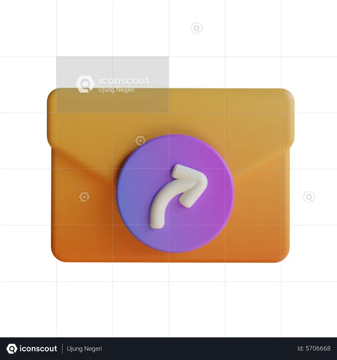 Forward Mail  3D Icon