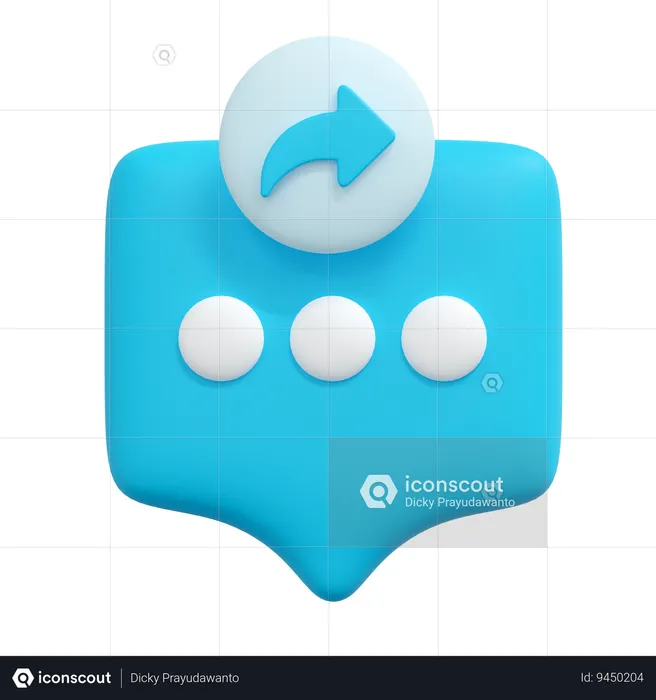 Forward message  3D Icon