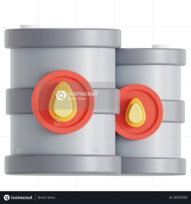 Fossil oil energy  3D Icon