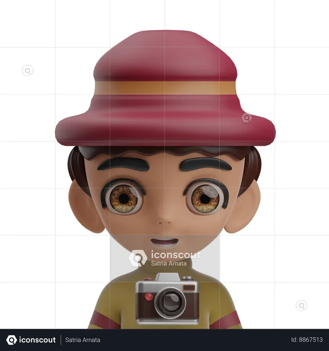 Fotógrafo masculino  3D Icon