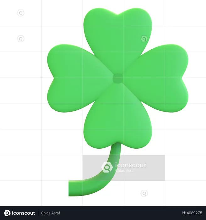 Four Leaf Clover  3D Illustration