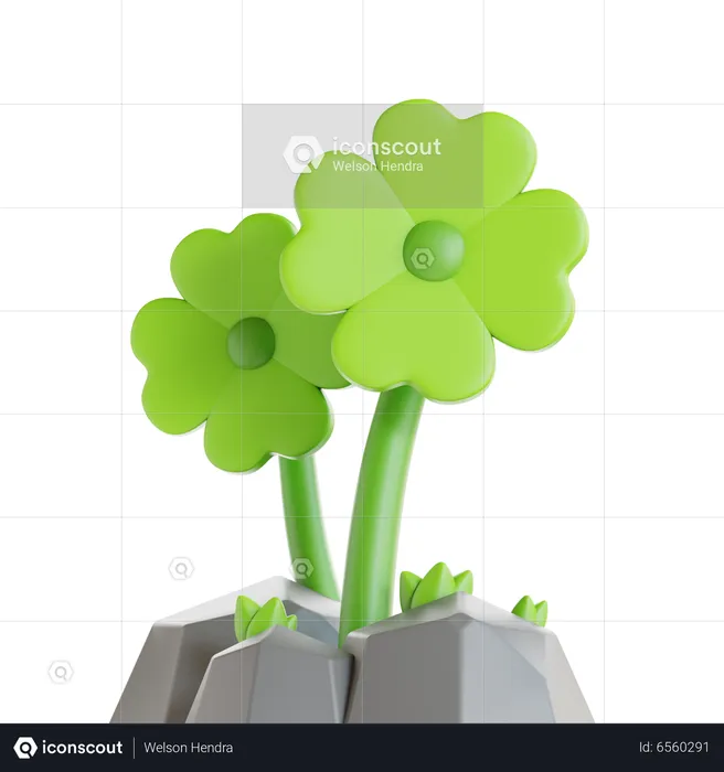 Four Leaves Clover  3D Icon
