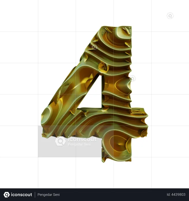 Four Number  3D Illustration