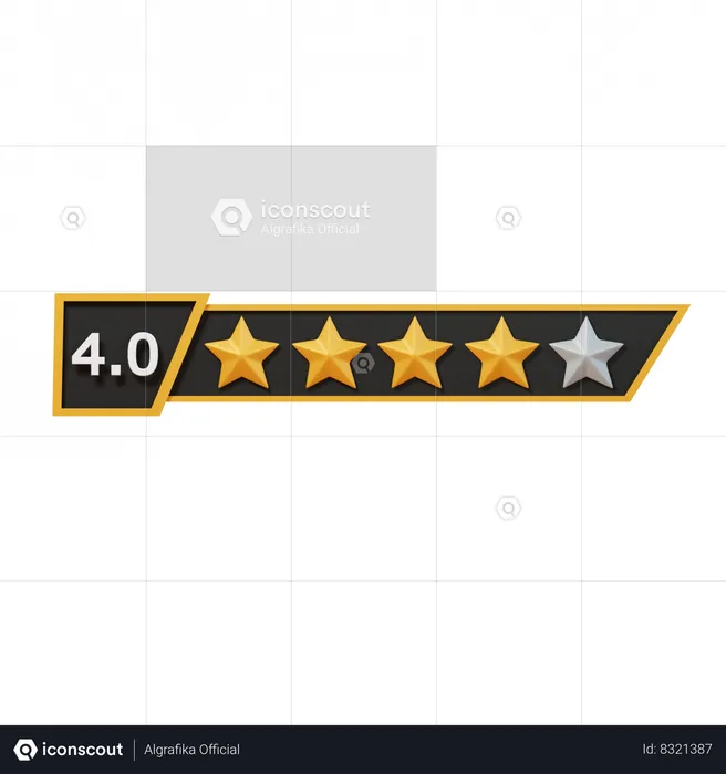 Four Star  3D Icon