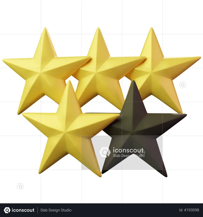 Four Star Emoji 3D Emoji