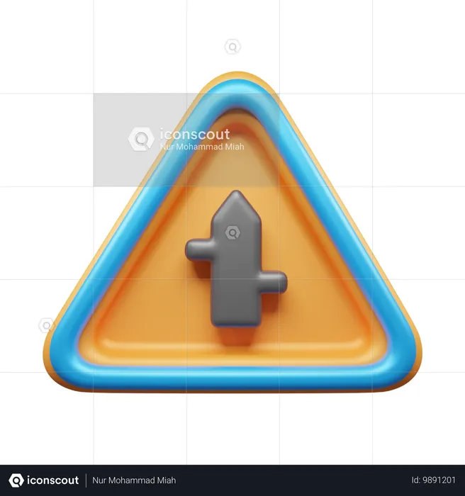 四つ角の道  3D Icon