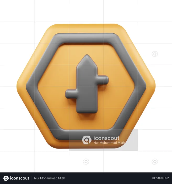 Four Way Road  3D Icon