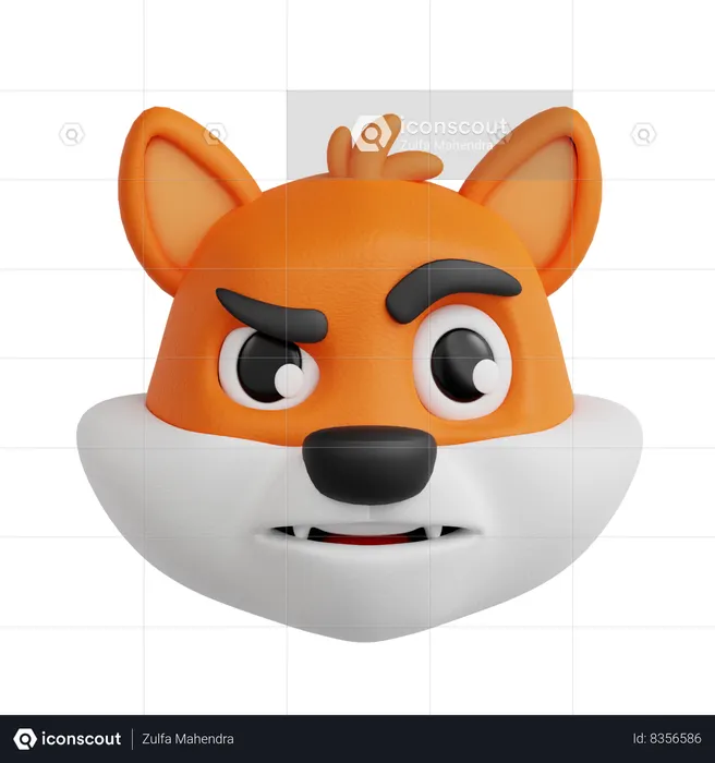 Fox Emoji 3D Icon