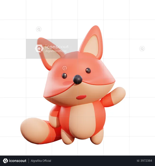 Fox  3D Illustration