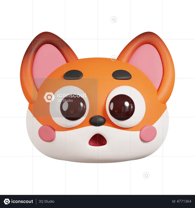 Fox Face Emoji 3D Emoji