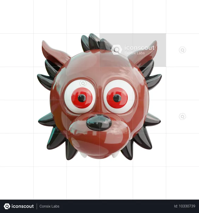 Fox_Halloween emoji  3D Icon