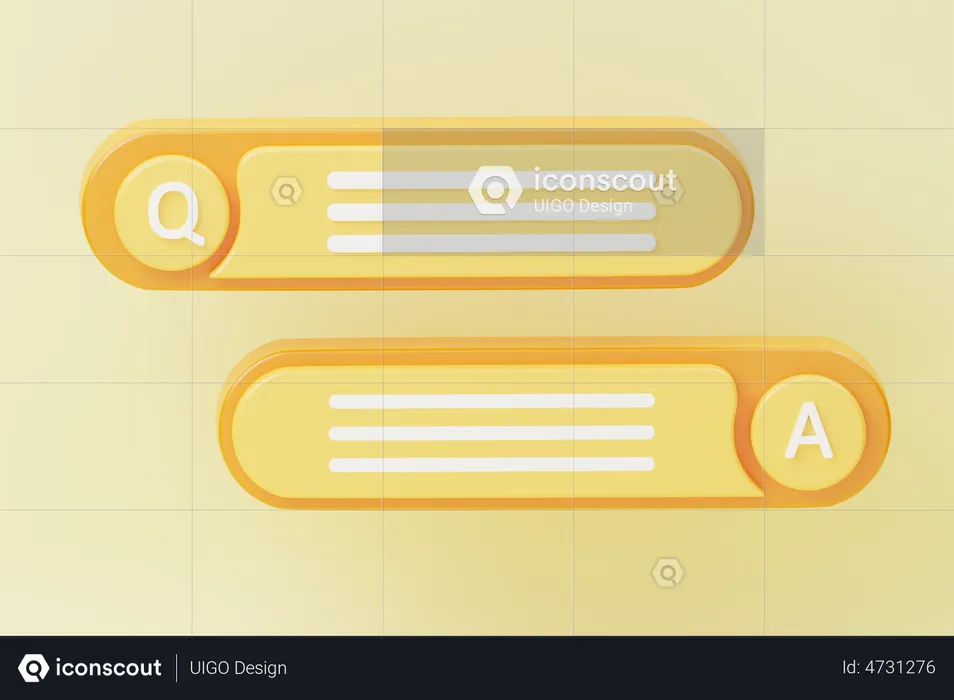 Frage Antwort  3D Illustration