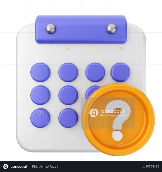 Fragenkalender  3D Icon