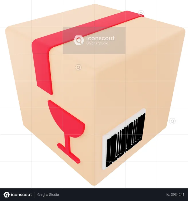 Fragile package  3D Icon