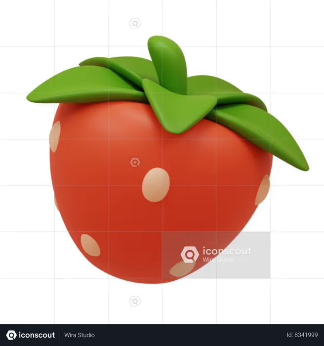 Fraise  3D Icon