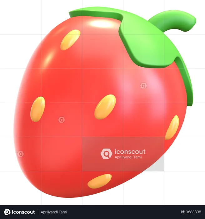 Fraise  3D Illustration