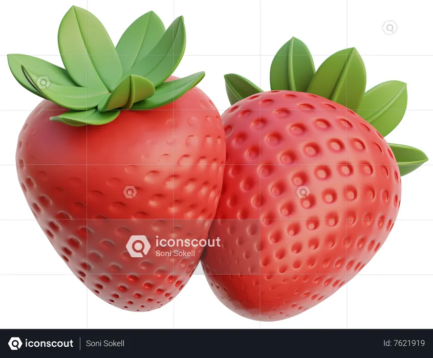 Fraise  3D Icon