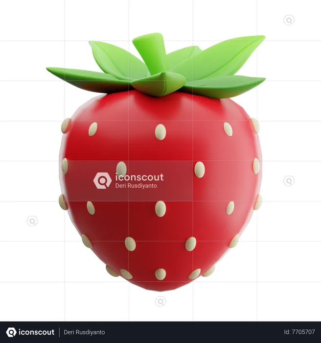 Fraise  3D Icon