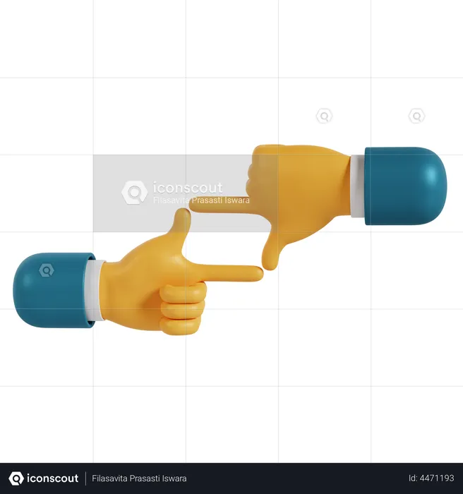 Frame Hand Gesture  3D Illustration