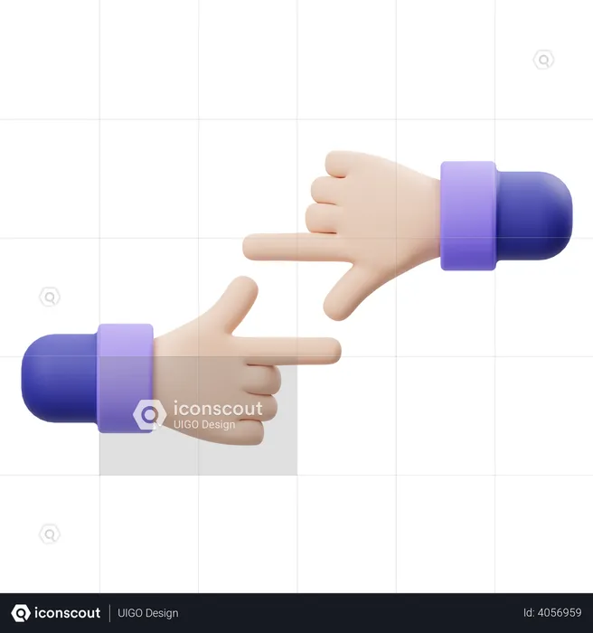 Frame Hand Gesture  3D Illustration