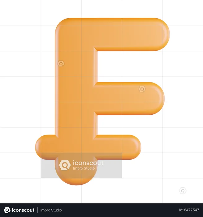 Franc Currency  3D Icon